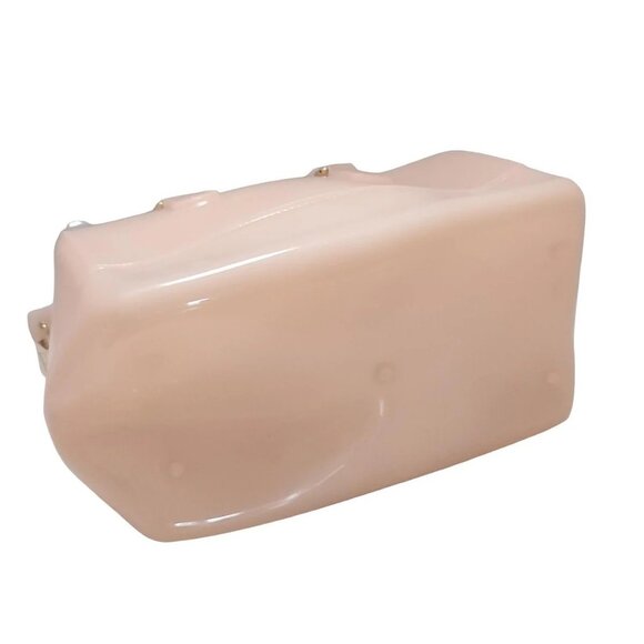 Auth FURLA Candy Bag - Light Pink Rubber Handbag - Picture 8 of 9